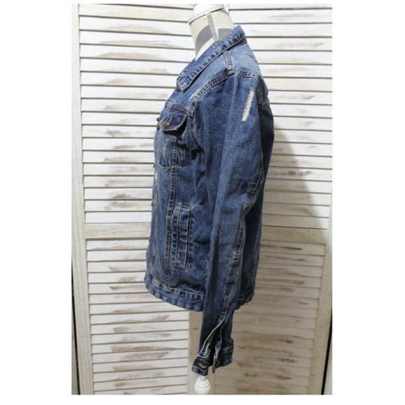brave soul denim factory distressed jacket (777) - Picture 5 of 7